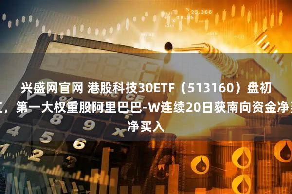 兴盛网官网 港股科技30ETF（513160）盘初飘红，第一大权重股阿里巴巴-W连续20日获南向资金净买入